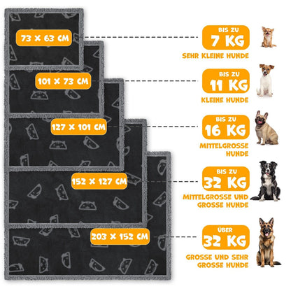 LOVPET® Hunde Decke Wasserdicht Haustier Trockenbett Fleece, 3X Spielzeugknoch