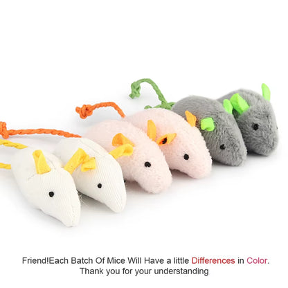 6Pcs Mix Pet Toy Catnip Mice Cats Toys Fun Plush Mouse Cat Toy for Kitten