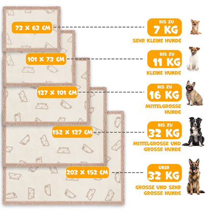 LOVPET® Hunde Decke Wasserdicht Haustier Trockenbett Fleece, 3X Spielzeugknoch