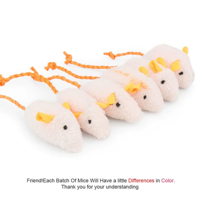 6Pcs Mix Pet Toy Catnip Mice Cats Toys Fun Plush Mouse Cat Toy for Kitten
